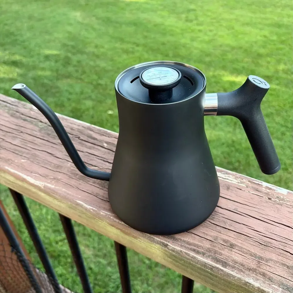 Fellow Stagg Pour-Over Stovetop Kettle with Built-In Thermometer, Matte Black 1L